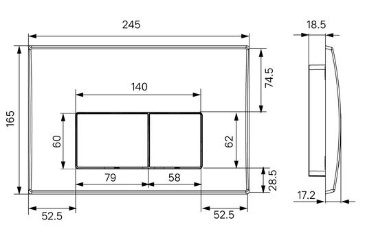 Инсталляция для унитаза Iddis Optima Home OPH00GCi32K, с кнопкой OPH10G0i77