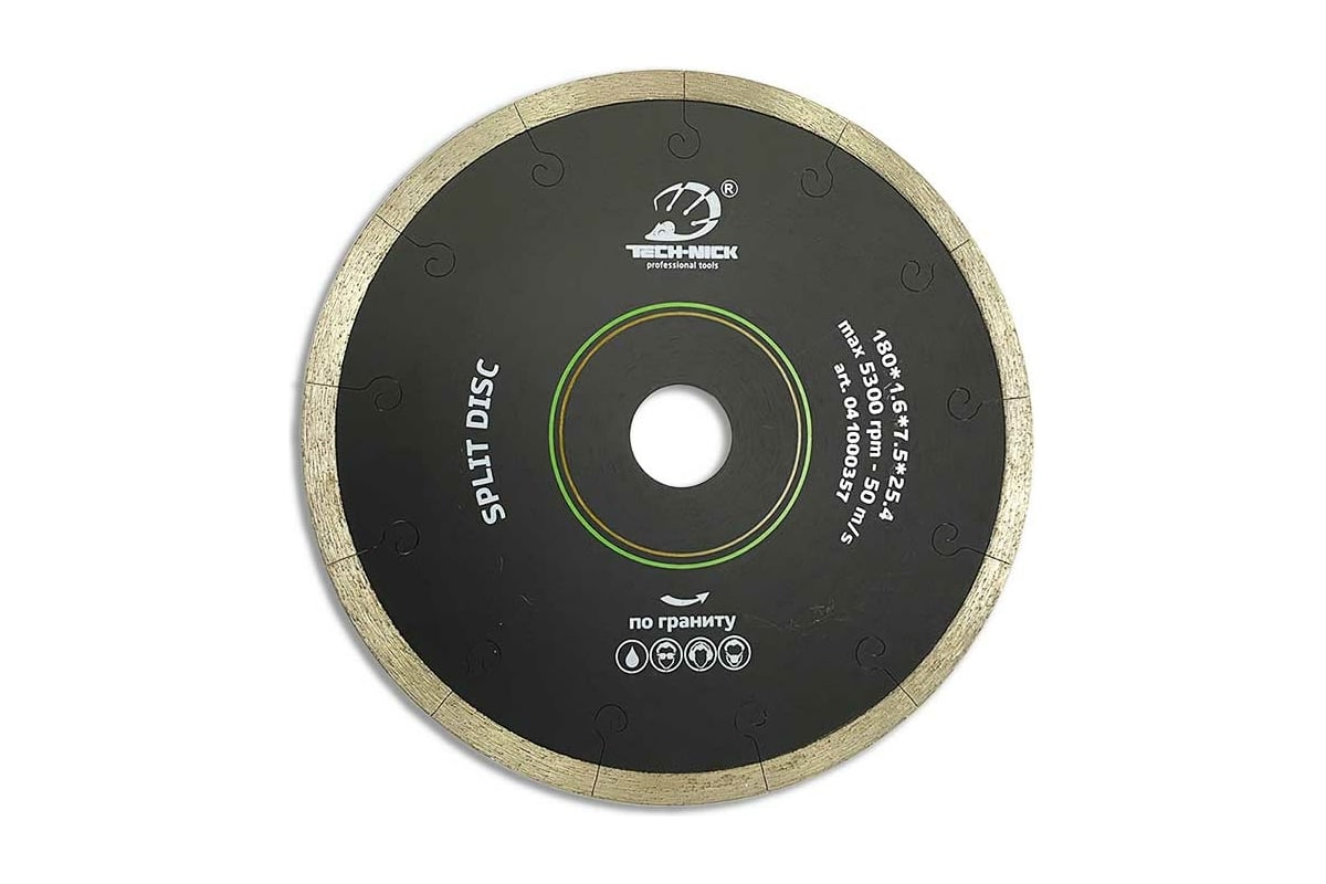 Диск алмазный сплошной по граниту SPLIT DISC (180х25,4 мм) TECH-NICK 41000357