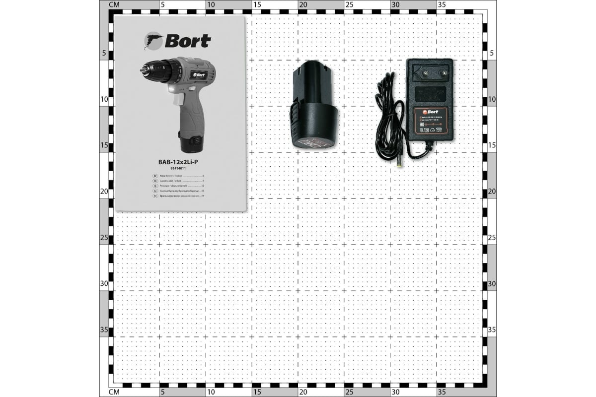 Аккумуляторная дрель-шуруповерт Bort BAB-12x2Li-P 1x1,5 Ah 93414011