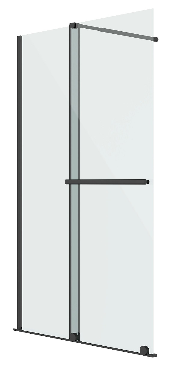 Душевая перегородка Niagara Nova NG-671-90BLACK 90x200 прозрачная, профиль черный матовый