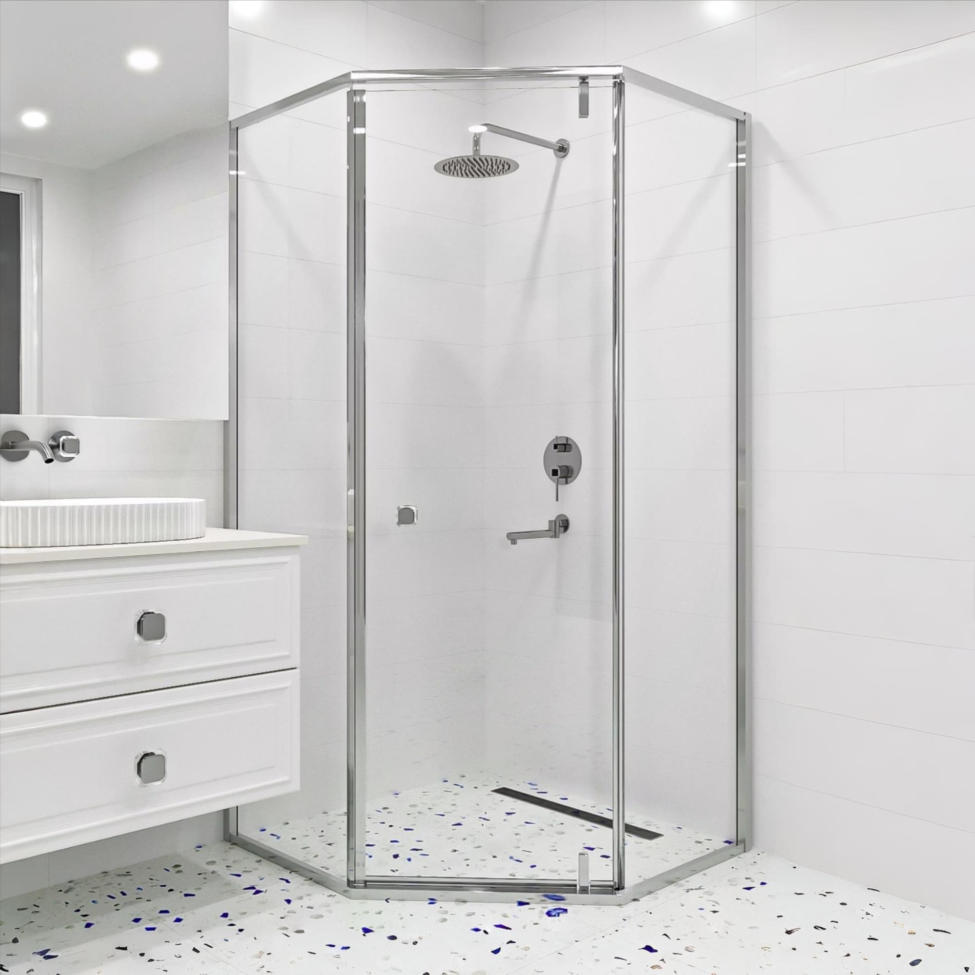 Душевой уголок RGW Hotel HO-088 90x90 прозрачное, хром 350608899-11