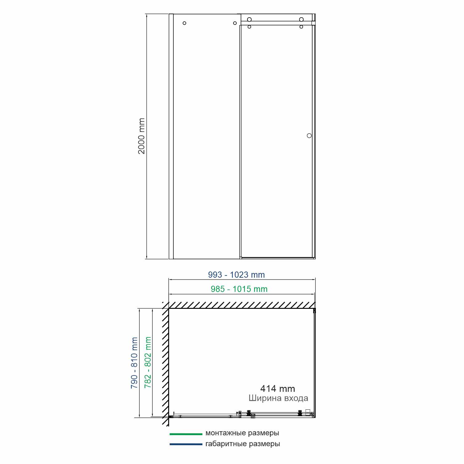 Душевой уголок WasserKRAFT Vils 56R17 100x80 прямоугольный