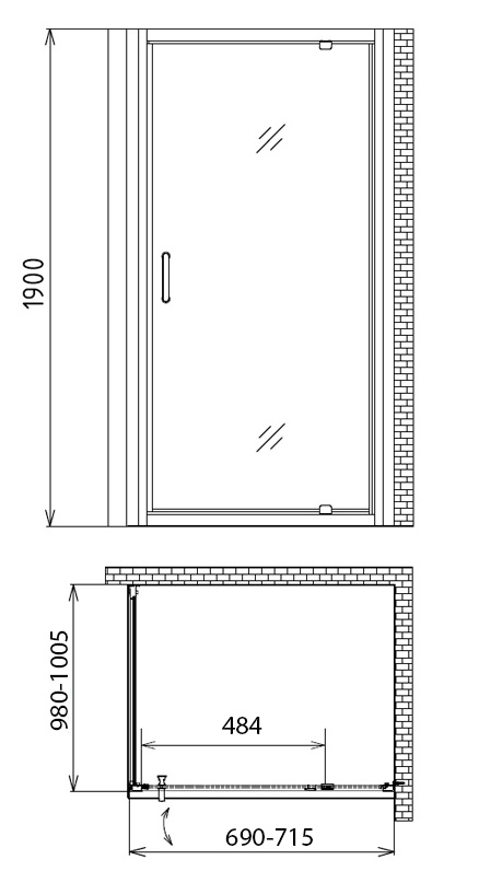 Душевой уголок Gemy Sunny Bay S28130-A100 70x100