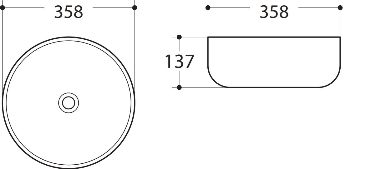 Раковина Art&Max AM-102 35.8 см белый