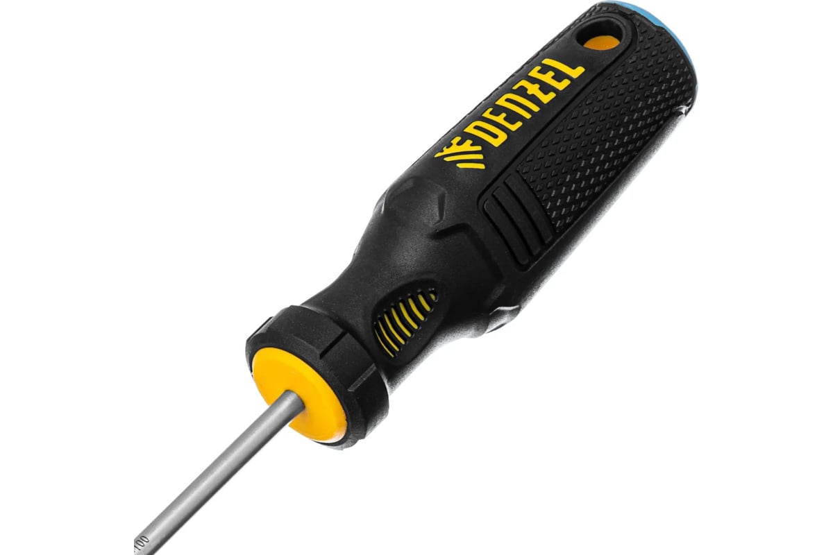 Отвертка Denzel SL4x100 мм, S2, трехкомпонентная рукоятка 121927