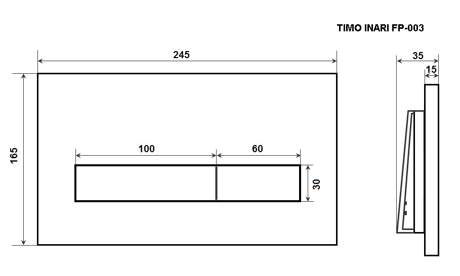 Кнопка смыва Timo Inari FP-003 хром