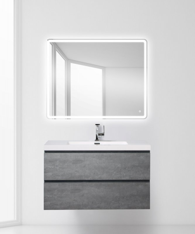 Мебель для ванной BelBagno Luce 100 см Stucco Cemento