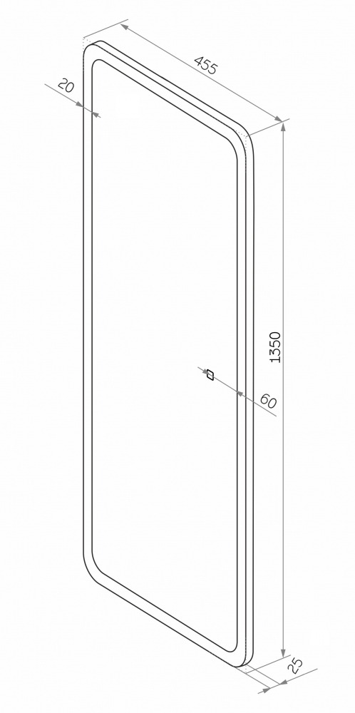 Зеркало Континент Loren LED 45.5x135 см с подсветкой ЗЛП430