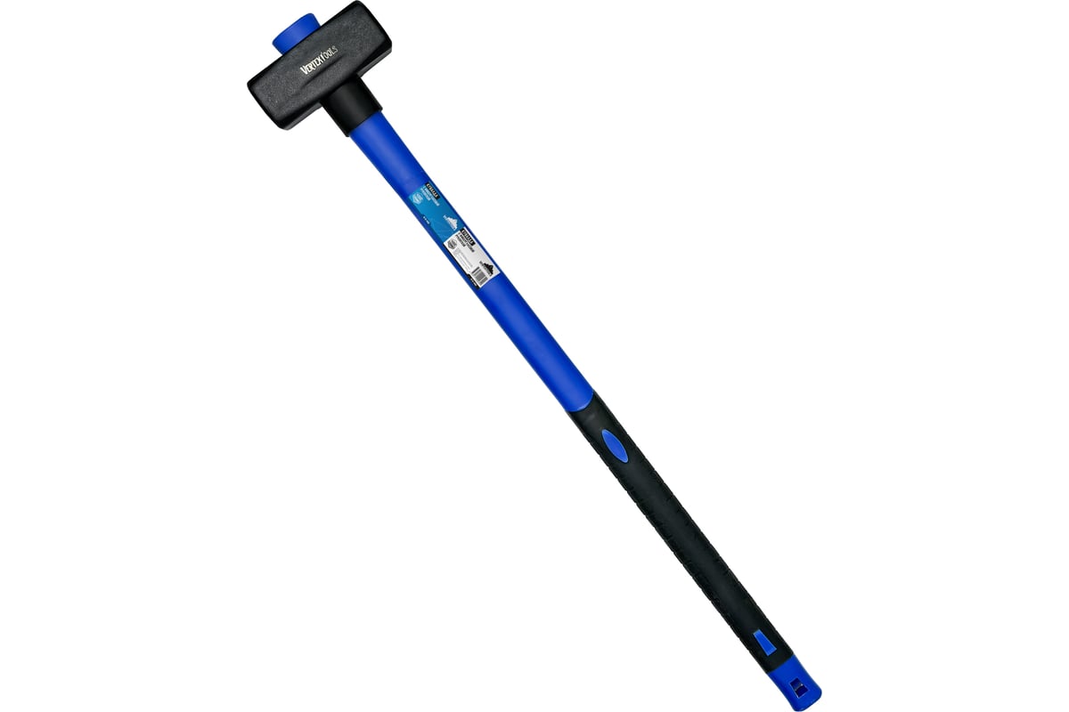 Кувалда Vertextools 4000 г, фибергласовая обрезиненная рукоятка 10-12-4000
