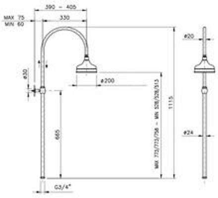 Душевая стойка Nicolazzi 5712CR20