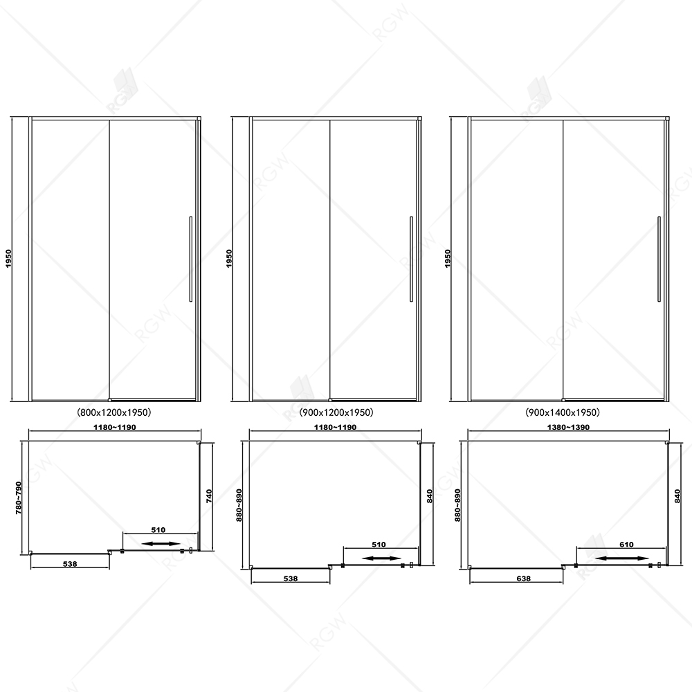 Душевой уголок RGW Stilvol SV-42-B 80x120 черный, прозрачное