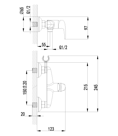 Смеситель Lemark Pramen LM3318G с гигиеническим душем, золото