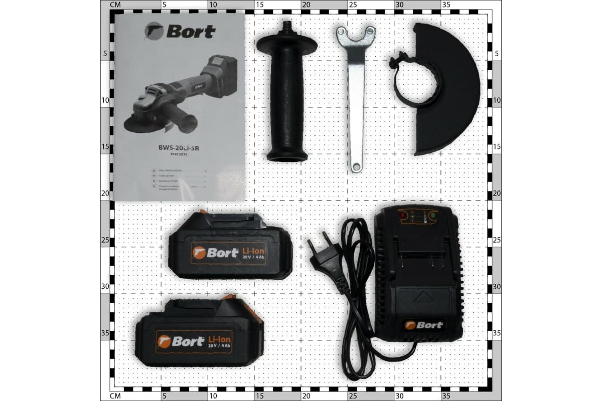 Аккумуляторная шлифовальная угловая машина Bort BWS-20Li-SR 93412215
