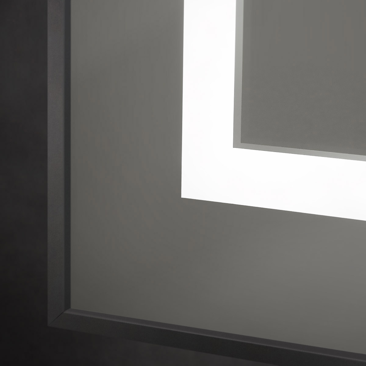 Зеркало BelBagno SPC-KRAFT-900-800-SENS-NERO 90x80 см сенсорный выключатель, черный