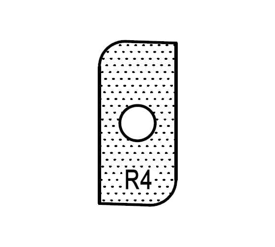 Нож T19206 внешний радиус R4 для 1472516512 ROTIS 744.T19206