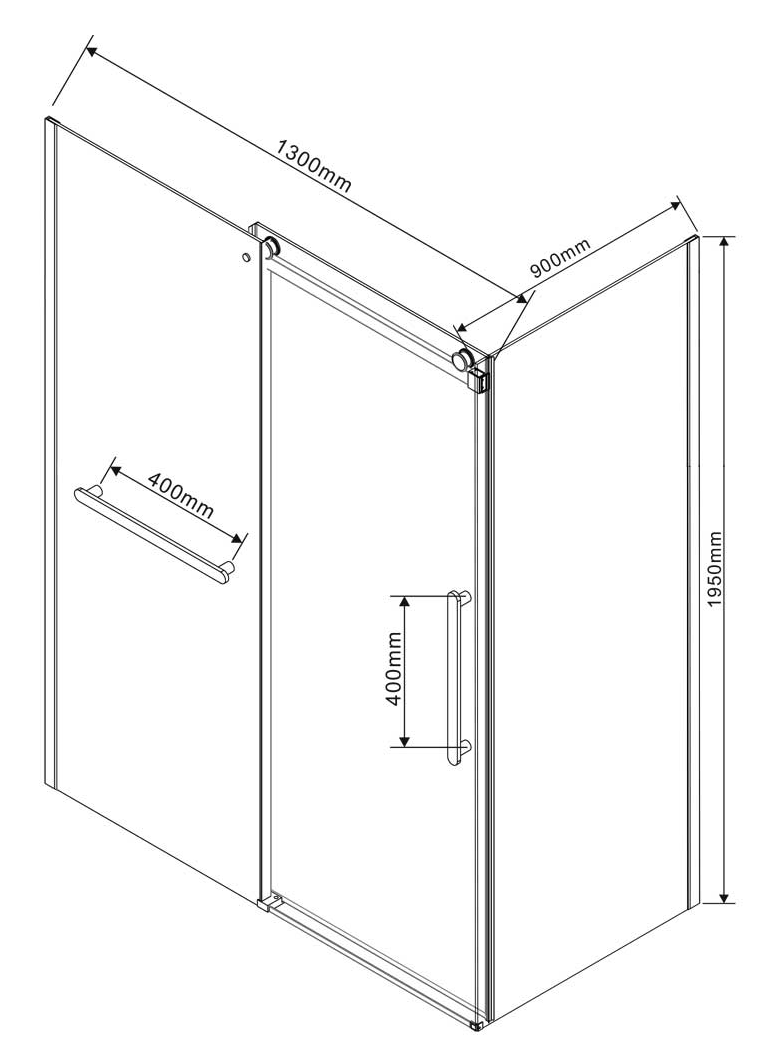 Душевой уголок Vincea Como Soft VSR-1CS9013CLB 130x90 черный, прозрачный