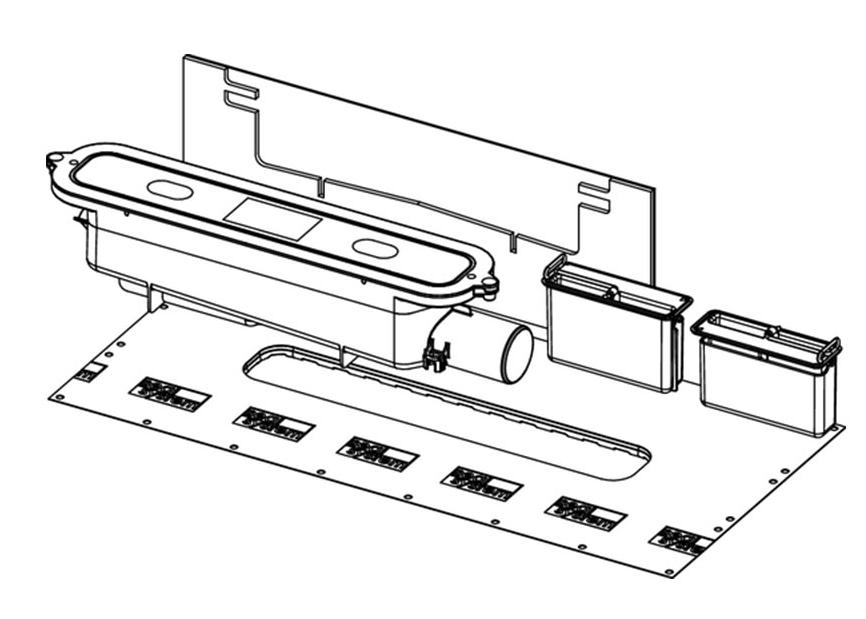 Сифон TECEdrainprofile 673001 DN40, боковой слив, низкий