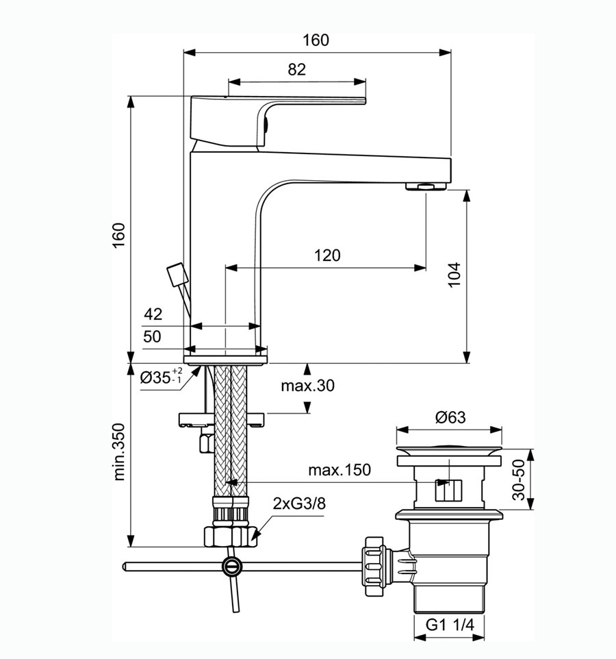 Душевой набор Ideal Standard Esla BC264AA 3 в 1