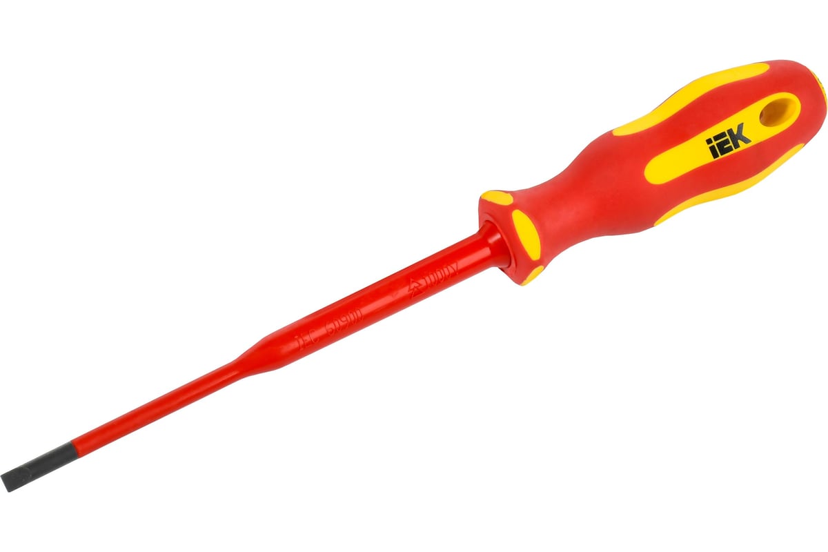 Отвертка IEK Arma2l 5 диэлектрическая sl3,5x100 т2 A2L5-SC30-T2-SL-35-100