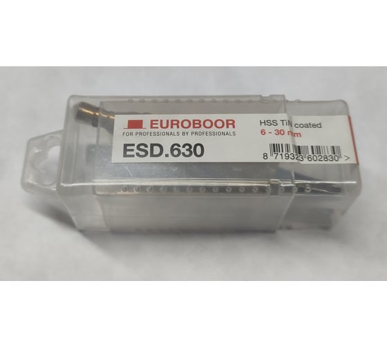 Ступенчатое сверло 6-30 мм HSS-TiN Euroboor ESD.630