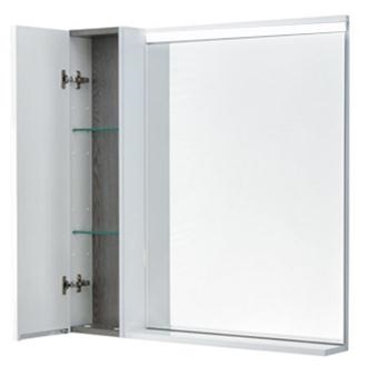 Зеркальный шкаф Акватон Рене 80 см 1A222502NRC80 белый/грецкий орех