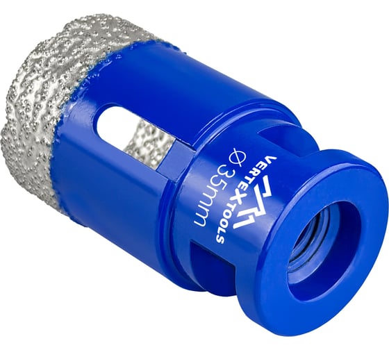 Коронка алмазная 35x35 мм для УШМ Vertextools 333-35-35
