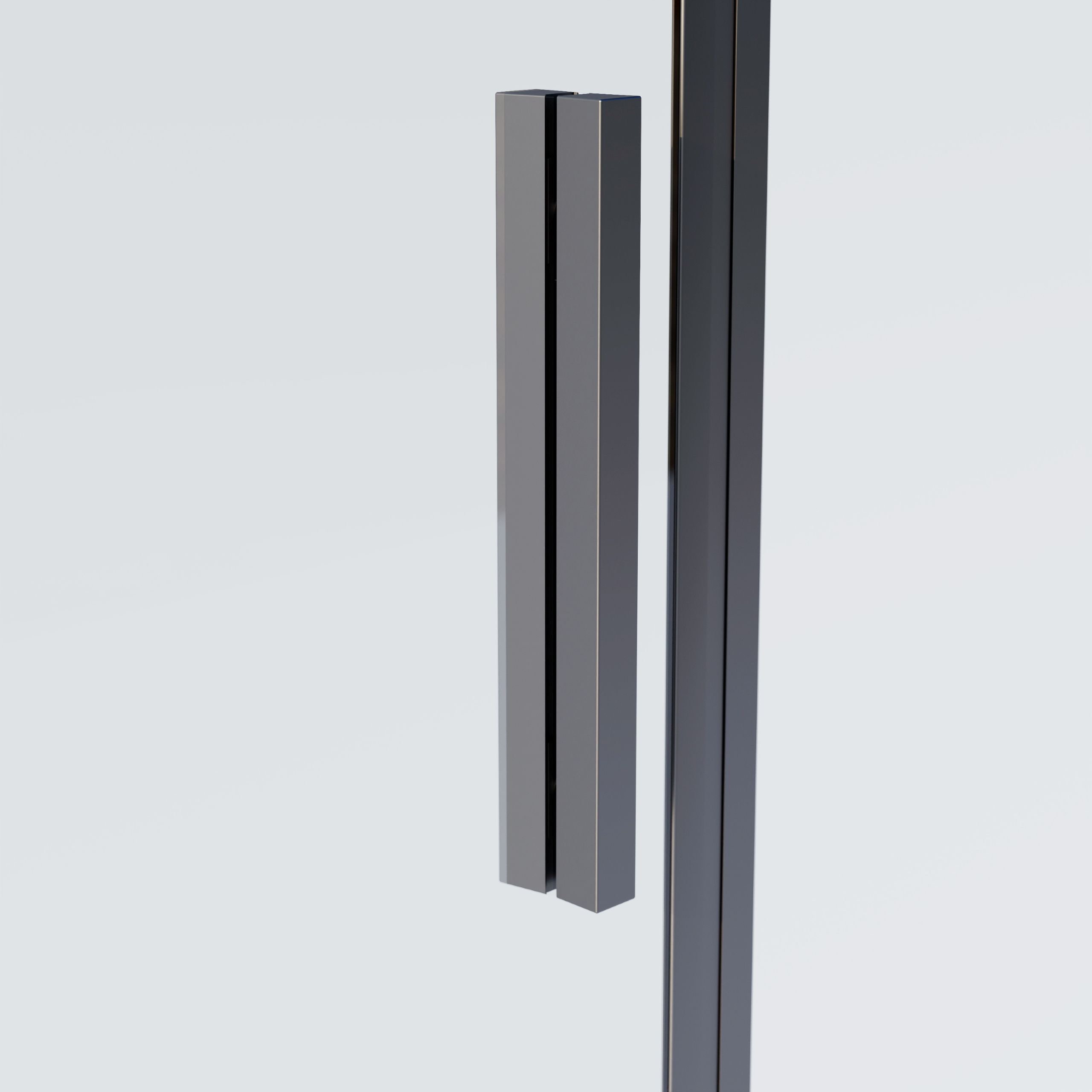 Душевая дверь Vincea Софт 2 (Soft 2) VDS-3SO2110CLGM 110x200 вороненая сталь, прозрачная