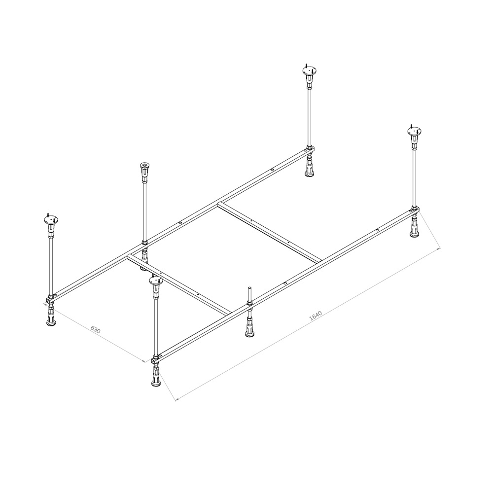 Каркас Am.Pm Func W84A-170-075W-R 170x75 см