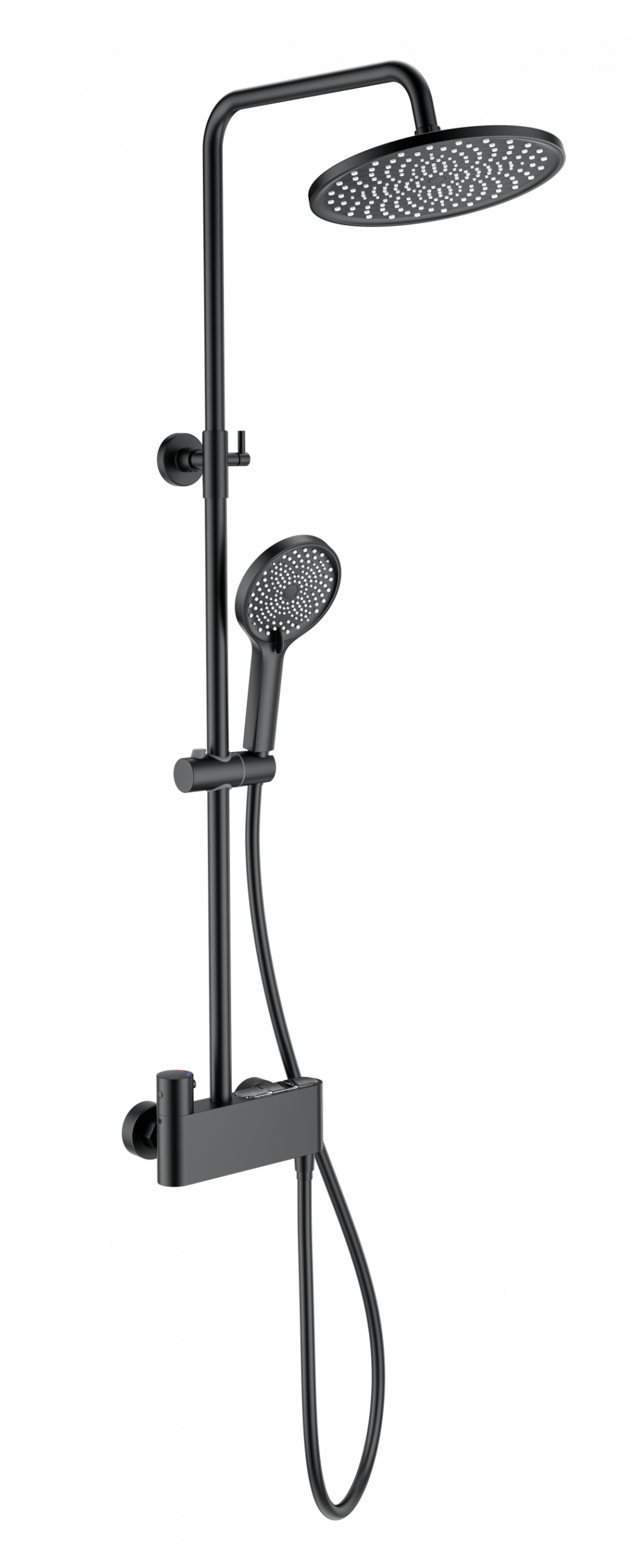 Душевая стойка Wonzon&Woghand Muse Corno WW-B3110-MB термостат, черный матовый