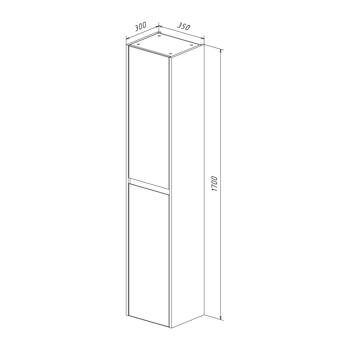 Шкаф пенал Lemark Combi 35 см дуб кантри LM03C35P-dub