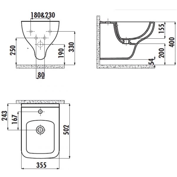 Подвесное биде Creavit Bene BN510