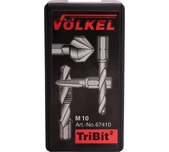 Резьбонарезной набор VOLKEL М10 шаг 1.5мм HSS-G 4пр. V67410