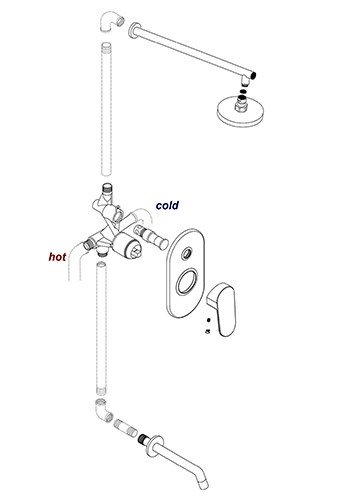 Смеситель для душа WasserKRAFT Alme 1541