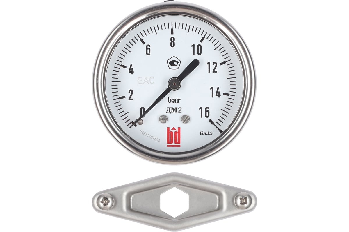 Манометр ДМ 2 063 ТС (0-16) бар, кл.1.5, G1/4" BD 1152100017