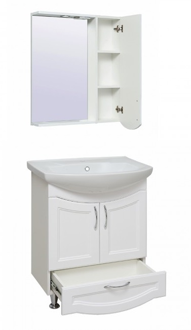 Мебель для ванной Руно Неаполь 65 см, белый