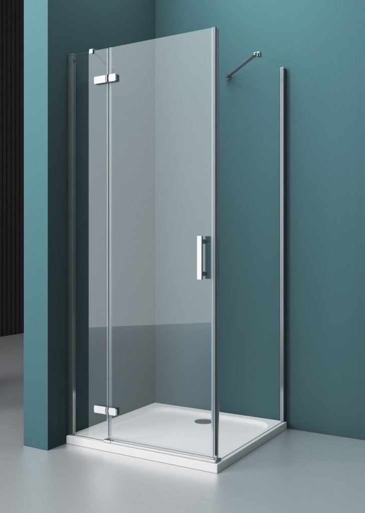 Душевой уголок BelBagno KRAFT-AH-12-90/80-C-Cr-L 90x80 прозрачный, хром, левый