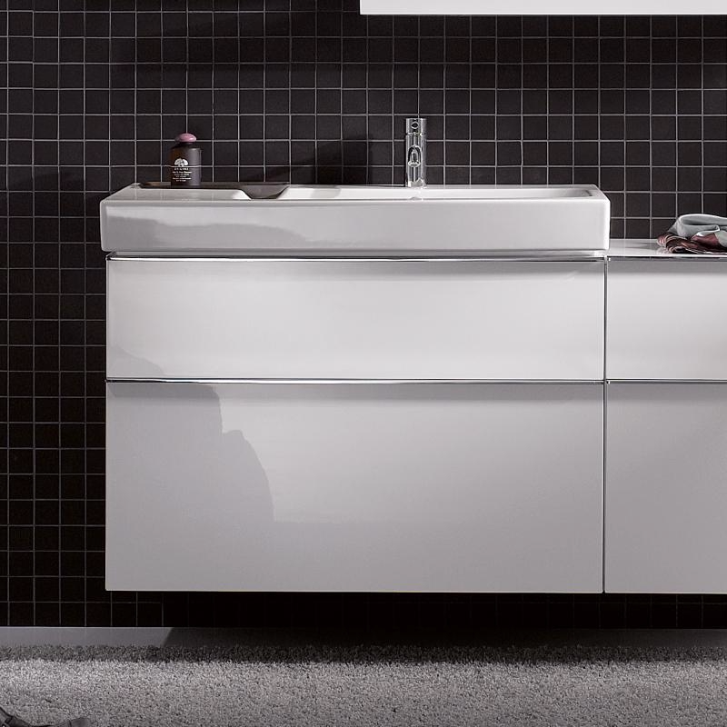 Мебель для ванной Geberit iCon 90 см 2 ящика, белый глянец