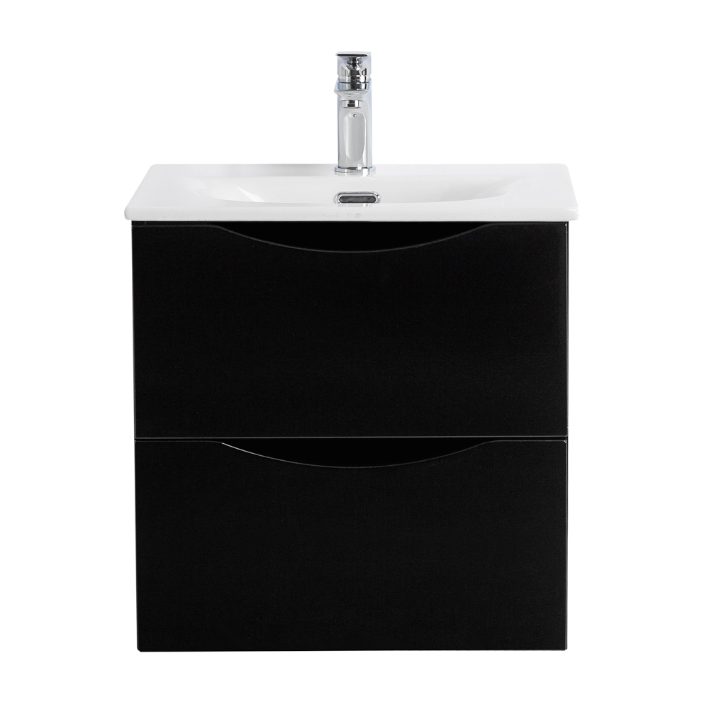 Мебель для ванной BelBagno Marino-Cer-Mini 50 см Nero Lucido