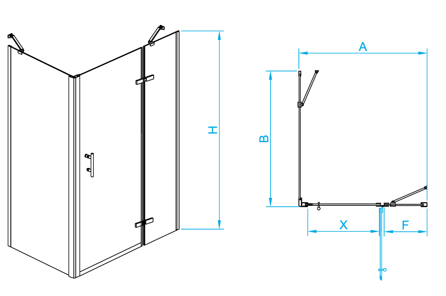 Душевой уголок RGW Passage PA-77B (PA-07BR / Z-050-2B / O-204) 120x70 черный, правый 41087727-084R