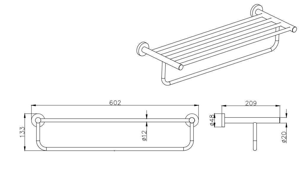 Полка Aquatek Вега AQ4015CR хром