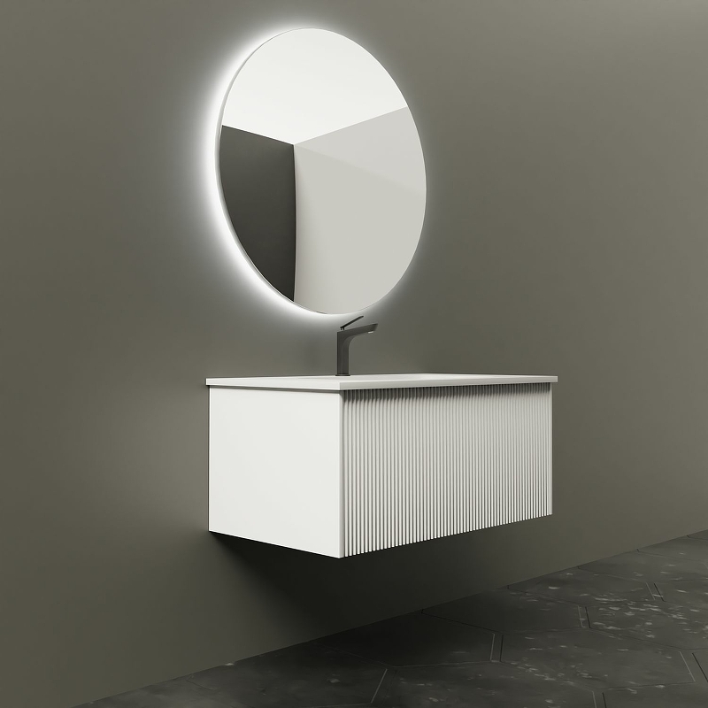 Мебель для ванной La Fenice Terra 80 см белый матовый
