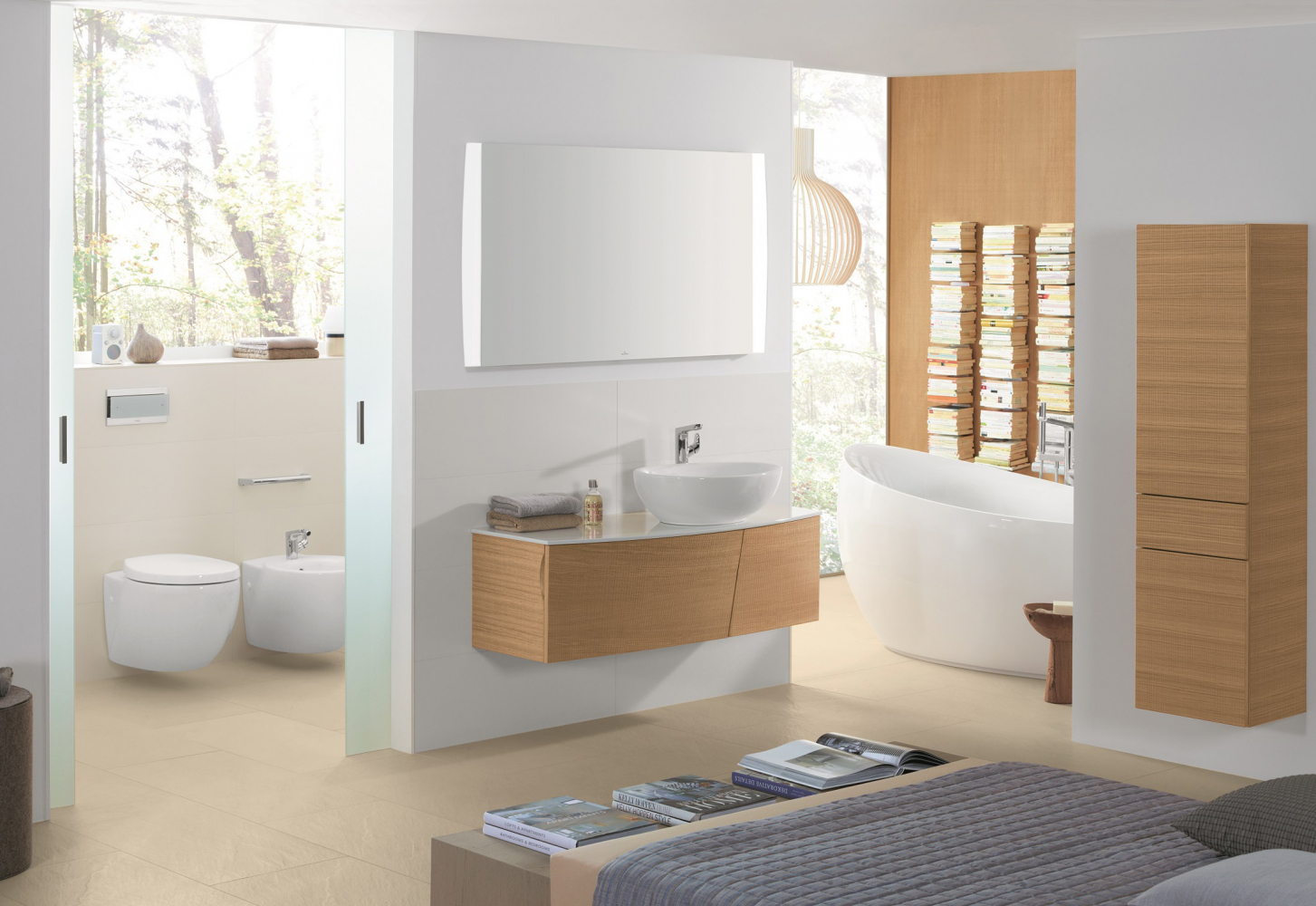 Тумба с раковиной Villeroy&Boch Aveo New Generation 131.6 см, светлый дуб