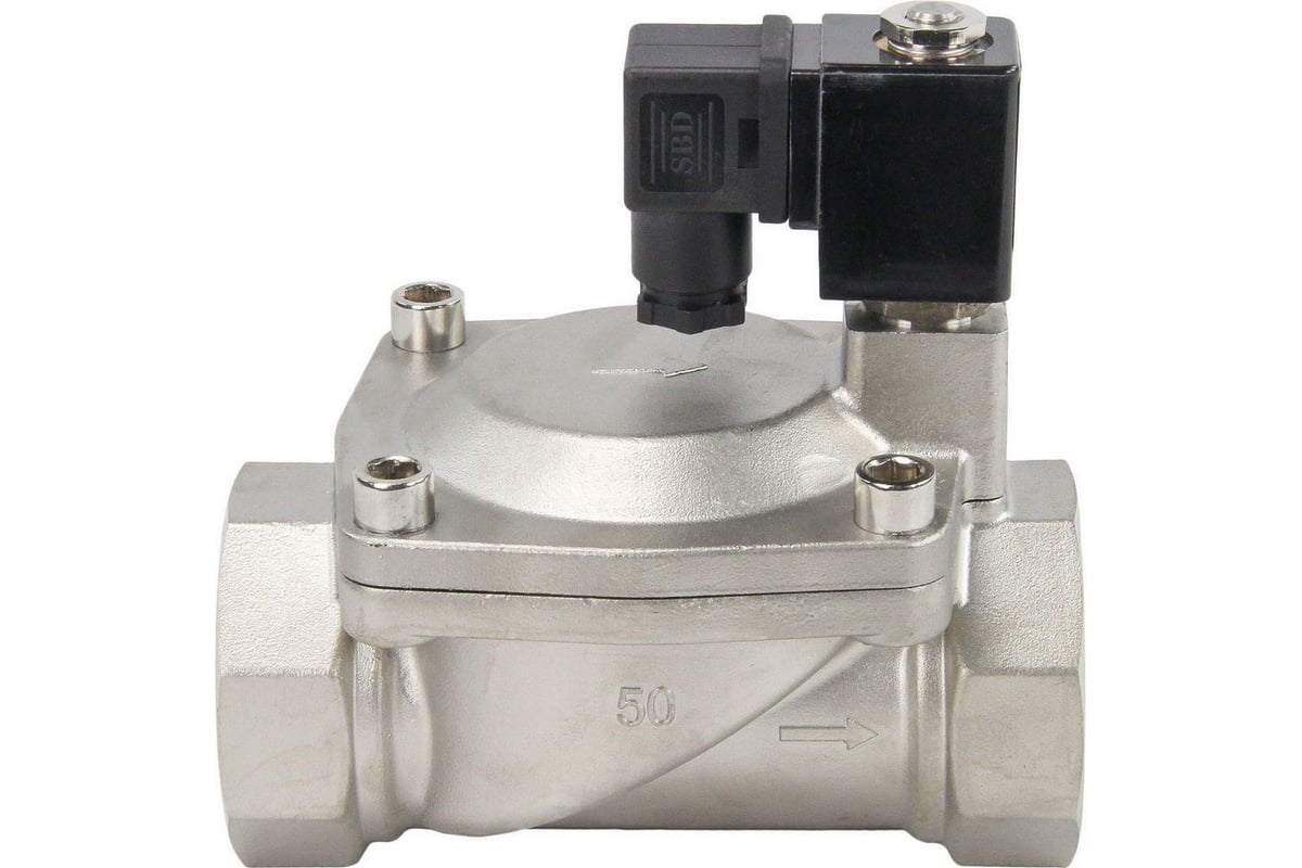 Электромагнитный клапан DN.ru VS2W-401V-PU-NC Ду50 Ру10 сталь, пилотный VITON 220В AC D130-01510