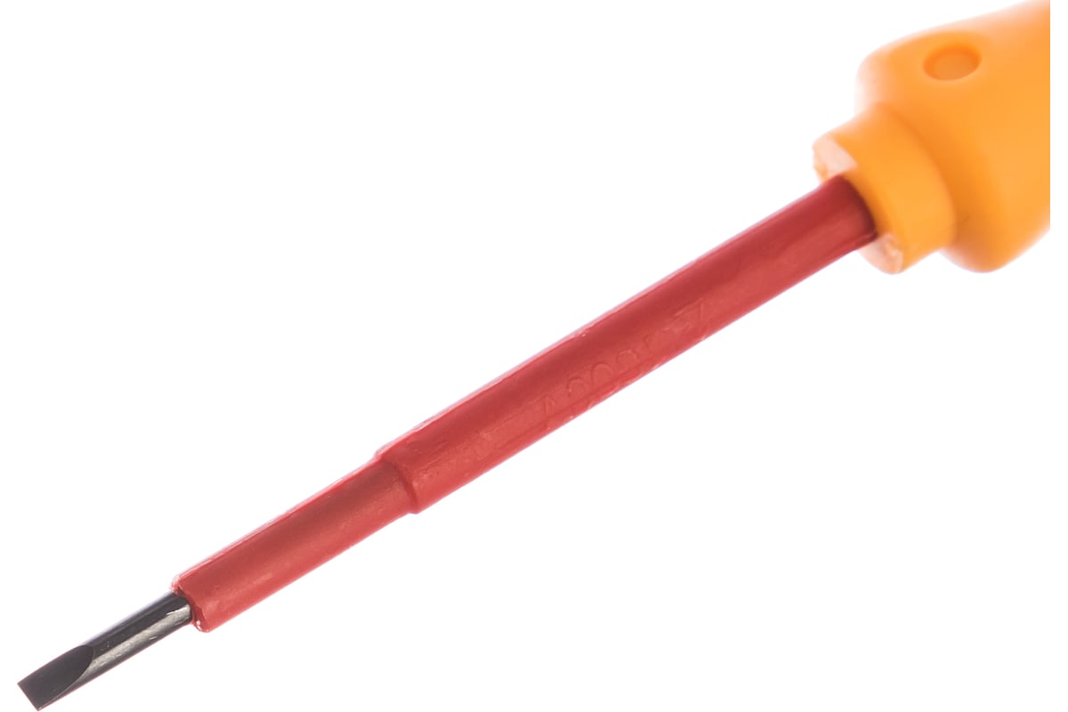 Шлицевая отвертка электрика Rexant SL3х75 мм 12-4711
