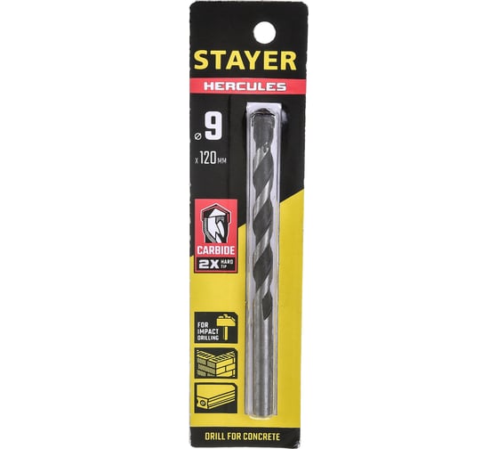 Сверло по бетону Stayer Hercules 9x120 мм 2915-120-09_z01