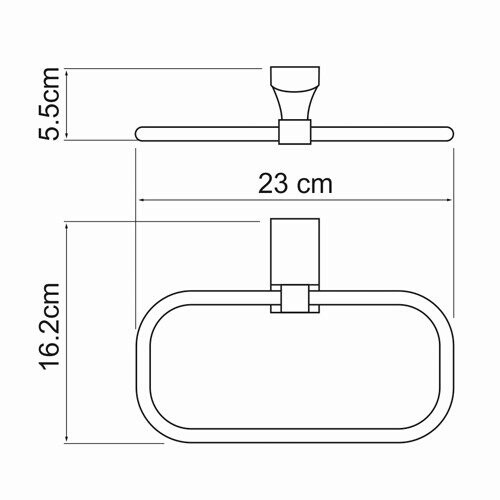 Вешалка для полотенец WasserKRAFT Leine K-5060, кольцо