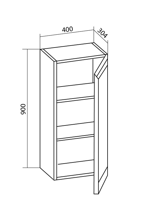 Шкаф навесной Бриклаер Берлин 40x90 см