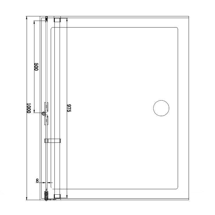 Душевая дверь Aquanet Beta NWD6221 100x200 L, прозрачное стекло