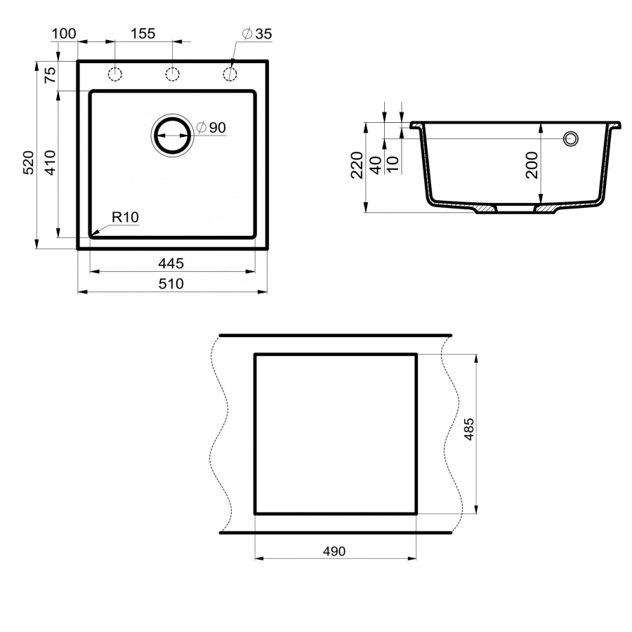 Кухонная мойка Point Арбель PN3001W 51 см белый