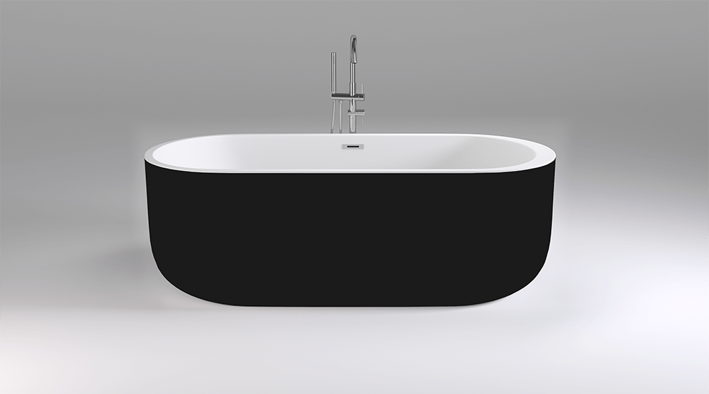 Акриловая ванна Black&White Swan SB109 170x80, черный